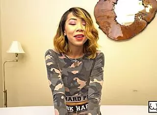 king noire unloads on kimberly chi's hairy asian pussy lips