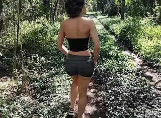 Stepdaughter's Teasing Ignites Wild Woods Anal Passion