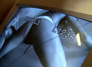 blonde amanda kneels in bathroom gloryhole stall sucking stranger cock for facial cumshot