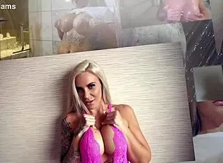 Busty Blonde Pornstar Delivers Huge Tits POV Blowjob and Cumshot