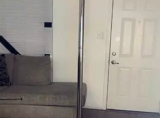 Divine ebony teases with fat ass shake and huge tits pole dance