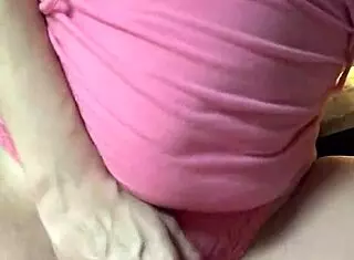 rubbing clit leads to piss play and leg-shaking orgasm for fat milf