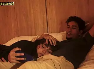 Chubby Argentinian BBW accidentally swallows stepdad cock during movie facial