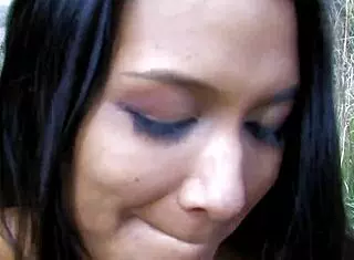 amateur slut's tight pussy gets fucked outdoors in passionate bareback bliss