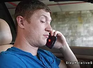 Tanned stepsis with big tits rides huge cock cowgirl