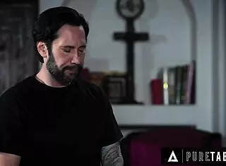 Pure Taboo Victoria Voxxx Tricks Married Man into Sloppy Deepthroat Milf Pussy Lick on Wedding Day