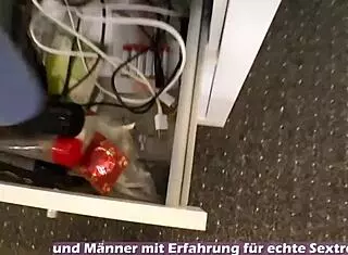 deutsche teen finds mom's dildo at parents' house and masturbates wildly 💦😈