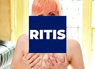 british blonde student in uniform lights up a smoke while giving hot joi instructions