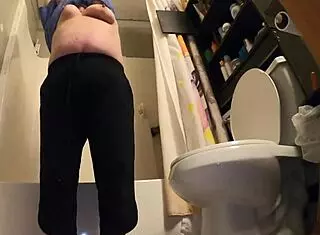 Sexy Chubby BBW Milf Squirts Wet Pussy in Bathroom Solo