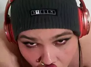 Curvy Wife's Sloppy Deepthroat Ends In Cum-Filled Mouth Orgasm