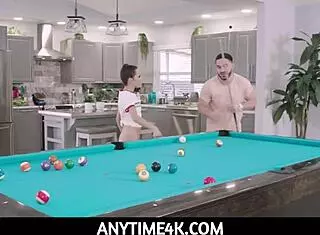 freya von doom teen pool table pov handjob blowjob fuck