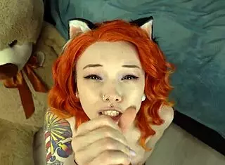 cute karneli bandi kitty cosplay rides cock missionary doggy facial