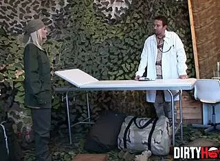 Jasmine Rouge's Routine Army Check-Up with Titus Steel Turns Dirty