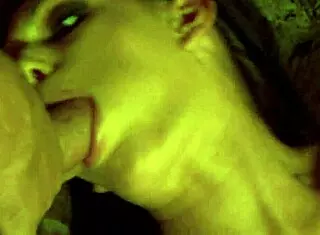 Slutty Brunette Milf Joins Outdoor Threesome For Deepthroat And Creampie