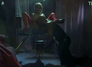 bald dude pounds small titted brunette in retro stockings cowgirl