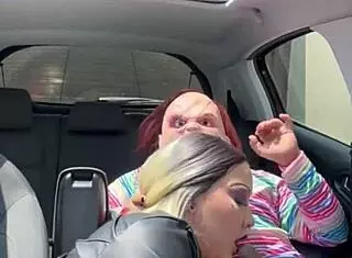 Chucky Safado pounding Tiffany's big ass on Halloween, creampie in cowgirl missionary?