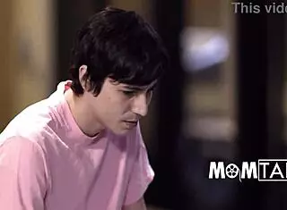 whoa young dude catches sexy blonde stepmom ricky spanish in the act