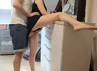 stepsis pussy stuffed creampie before family dinner taboo pump