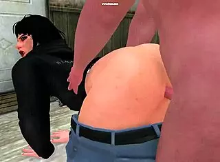 Cookie Lopez Shemale Whore Rides Big Black Cock Interracial Hentai Style