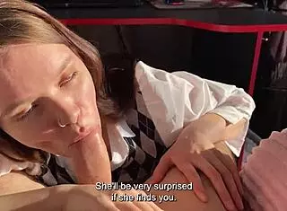 Stepdaughter Sucks Stepdad Dick Deep Swallow!