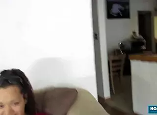 Curly brunette milf kitty moans riding big cock with fat tits tight pussy