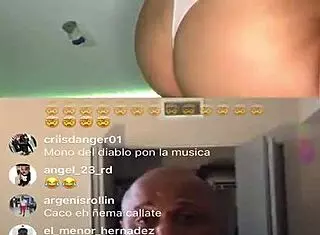 thick puertorican ass and natural tits shaking on insta show pt 1