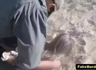 Latina BITCH SLAMMED hard doggystyle border uniform outdoor!