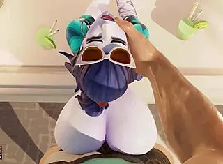 Widowmaker's French Holiday Teases Big Ass on Monster Cock