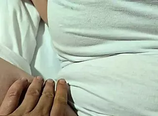 Stepsis Sneaks In For Close-Up Shaved Pussy Creampie