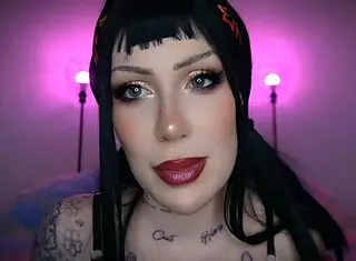 Italian goth egirl satanica mistress huge ass fishnets femdom joi humiliation