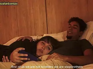 Chubby stepsis chokes on bro's fat cock after movie part 1