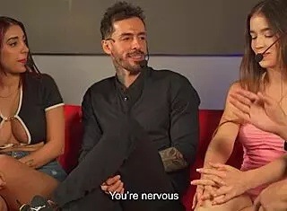 Hey, this big tits Mexican babe's living out her fan's wild public fantasy right now!