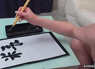 renka shimizu japanese brunette babe deepthroats cock lingerie uncensored