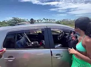 african brazilian latina fucks black guy outdoors public