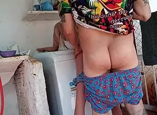 hot wife cheats hubby's watchin' with public fuck doll toy...