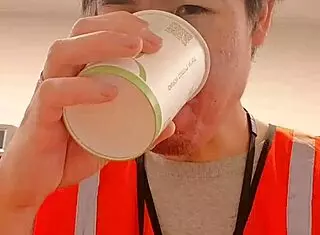 Asian Amateur Strolls Public Outdoors at Work ASMR SFW Solo