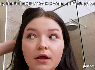 does this 18yo virgin look rub her shaved pussy like a total pro?