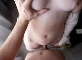 stepmom catches stepson boner helps him cum quick inside her!