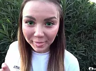 pickup babe begs for rough creampie deep in her tight pussy pov