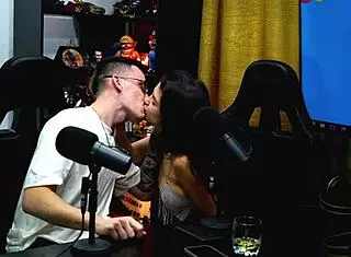 Latvian naturist Natasha couldn't resist hot beach kiss in front of hubby during podcast