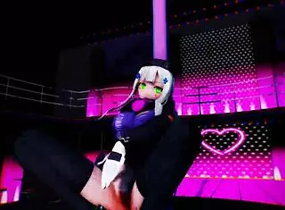 hk416 erotic squatting dance mmd