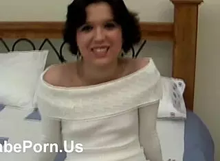 cute small tits girl spreads pussy for licking