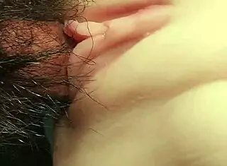 Skinny fuck doll takes double penetration in shaved big pussy closeup