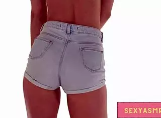 Sexy Danish Slut Shakes Tight Shorts Ass in Relaxing ASMR Dance