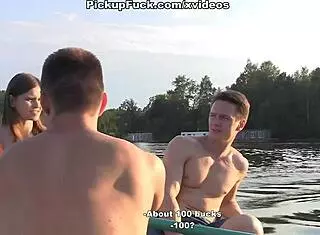 hey three guys boat pickup girl for outdoor blowbang creampie?