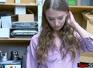 Petite Shoplifter Teen Fucked Hard to Escape Trouble