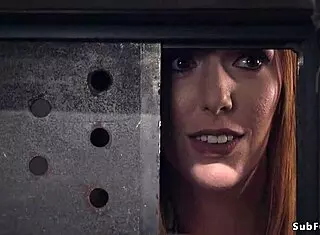 big tits intern gets her ass hardcore anal fucked while bound in bondage