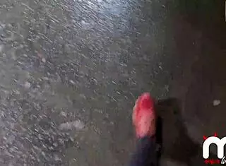 while hubby washes car i fuck hot young stud in gas station bathroom