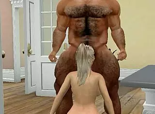 muscular hunk bodybuilder fucks lucky neighbor hard right in the kitchen 🍆💦🏈