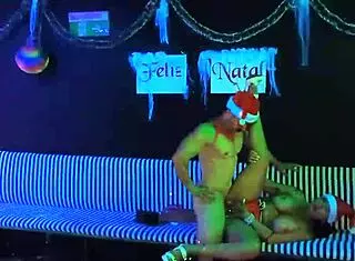 milf gostosona sucks big cock then rides at christmas!